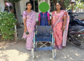 சக்கரநாற்காலிகள் மற்றும் கழிவுக்கல சக்கர நாற்காலிஉதவி வழங்கல் 